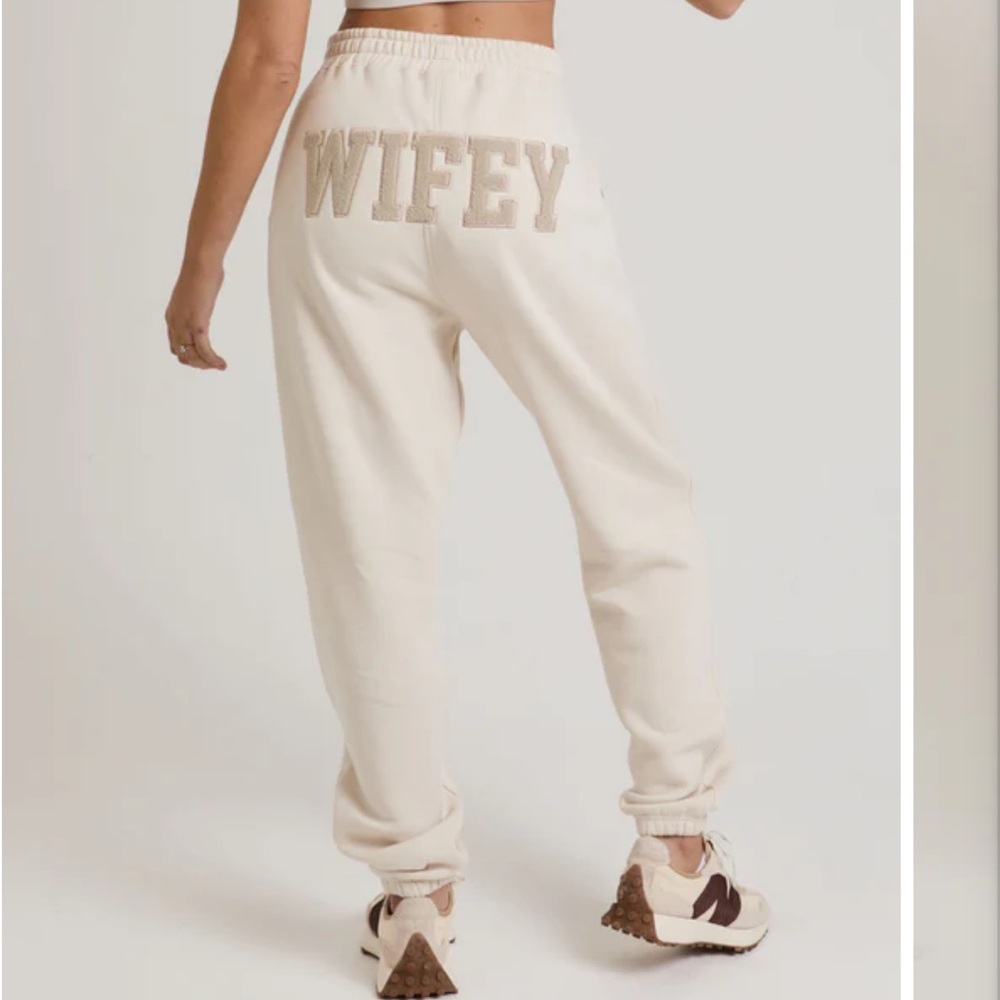 Wifey Beige Joggers